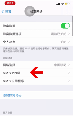 汝南苹果14维修网分享如何给iPhone14的SIM卡设置密码 