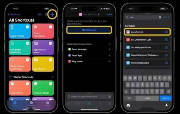 汝南苹果14锁屏维修店分享iPhone14升级iOS16.4后如何创建锁屏快捷方式 